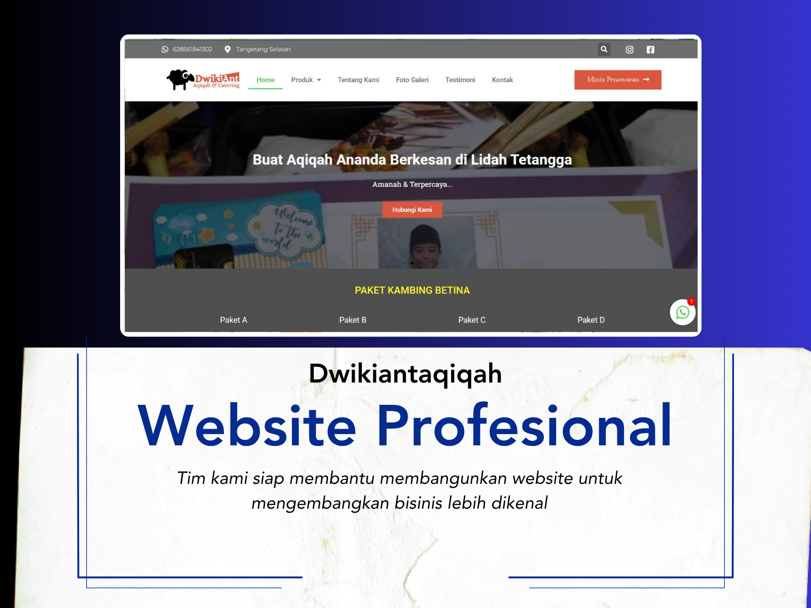 Pembuatan Website Dwikiant Aqiqah & Catering