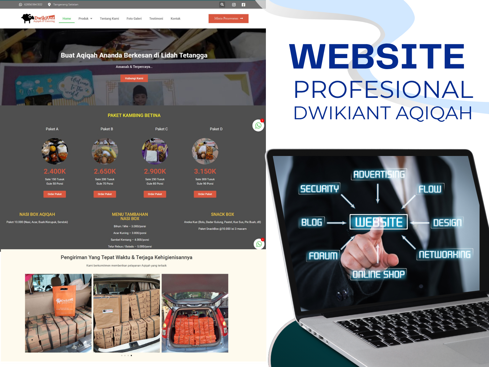 Pembuatan Website Dwikiant Aqiqah & Catering