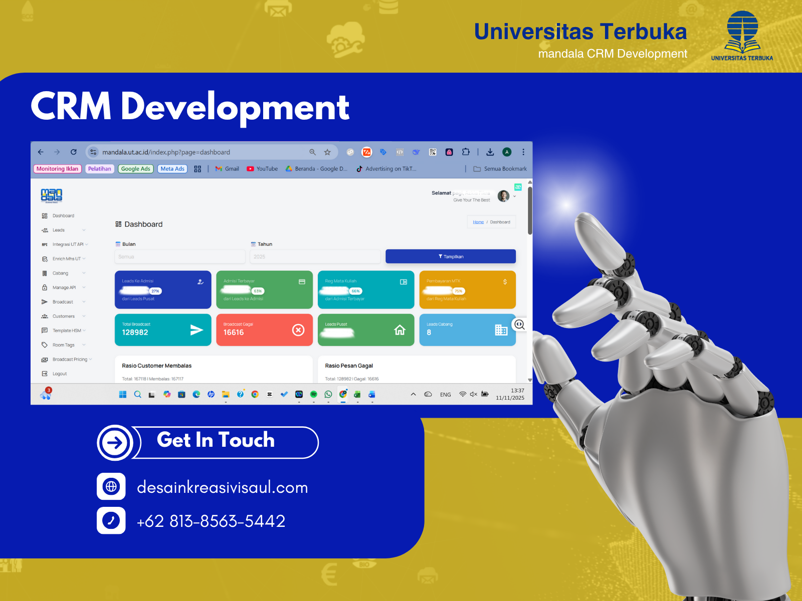 Pengembangan CRM Mandala – Universitas Terbuka