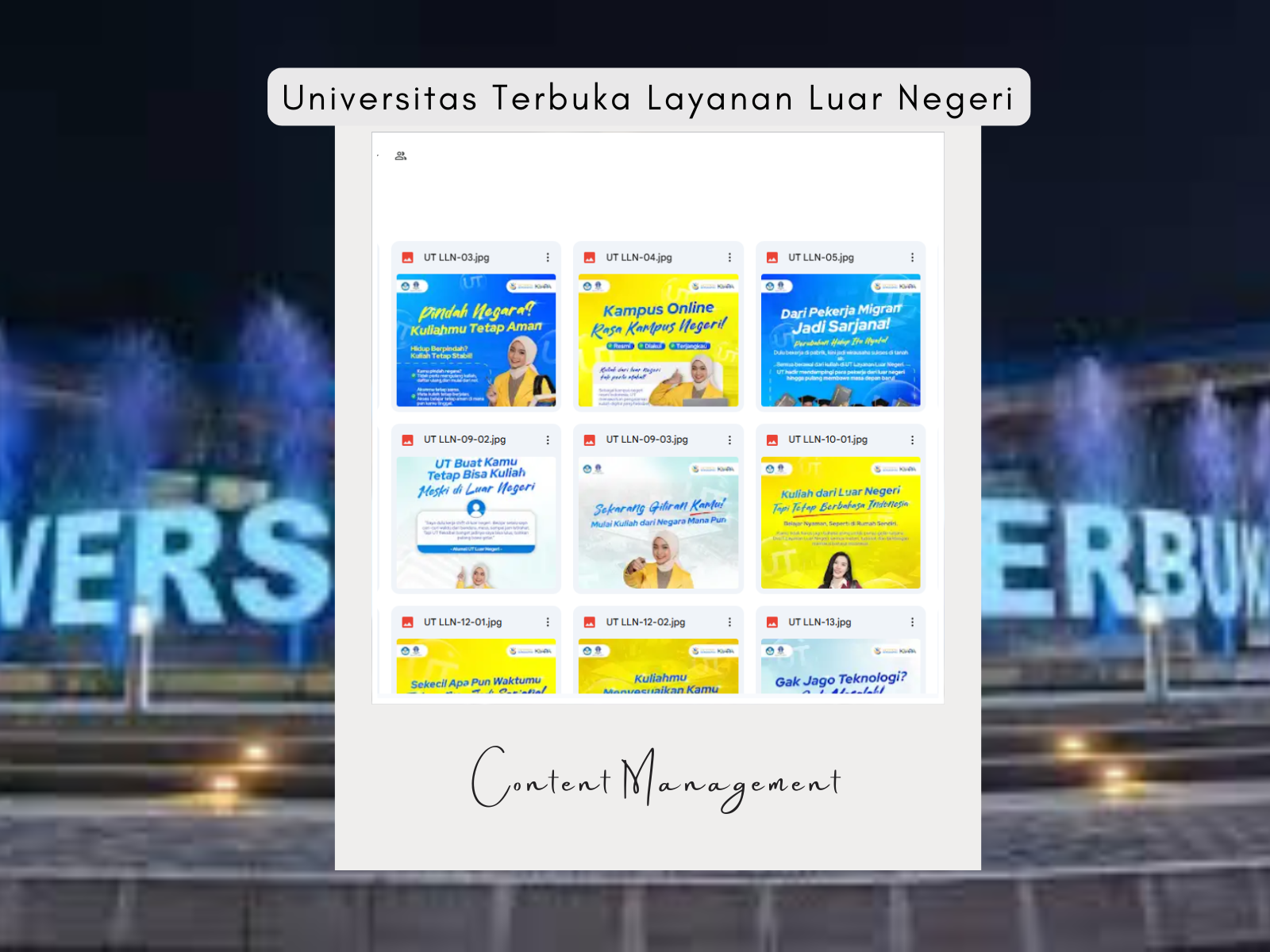 Pengembangan Konten Flyer Digital Promosi UT Layanan Luar Negeri (LLN)